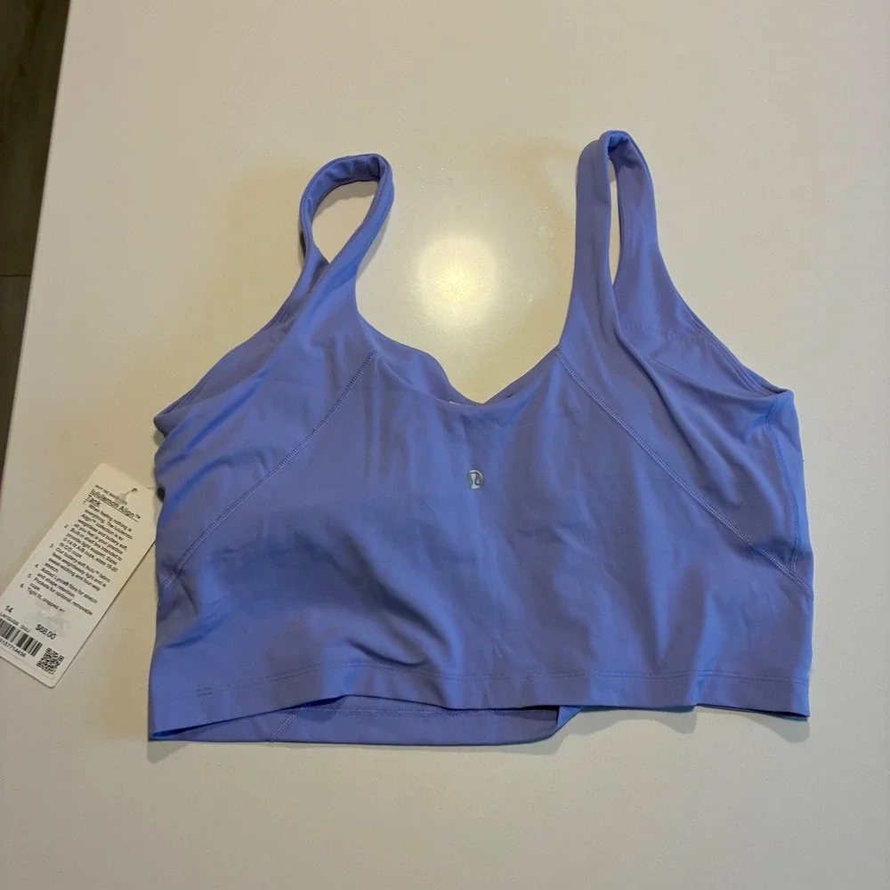 Lululemon Align Tank Top Lavender Size 14 NWT Cropped Athletic - Picture 3 of 5